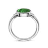 vDam Ring Malachiet Zilver Gerhodineerd 1336869 Maat 17¾