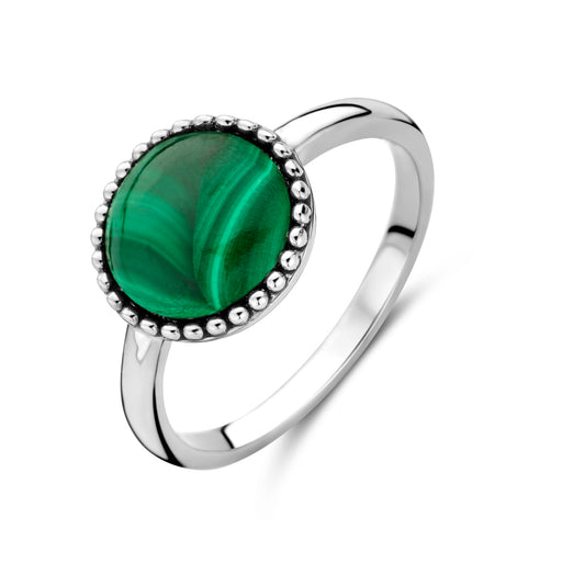 vDam Ring Malachiet Zilver Gerhodineerd 1337138