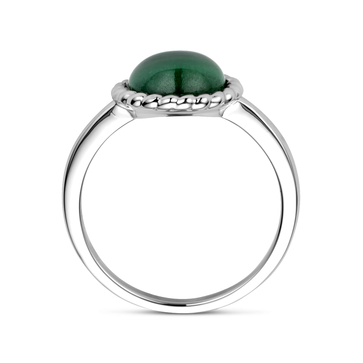 vDam Ring Malachiet Zilver Gerhodineerd 1337736 Maat 16½