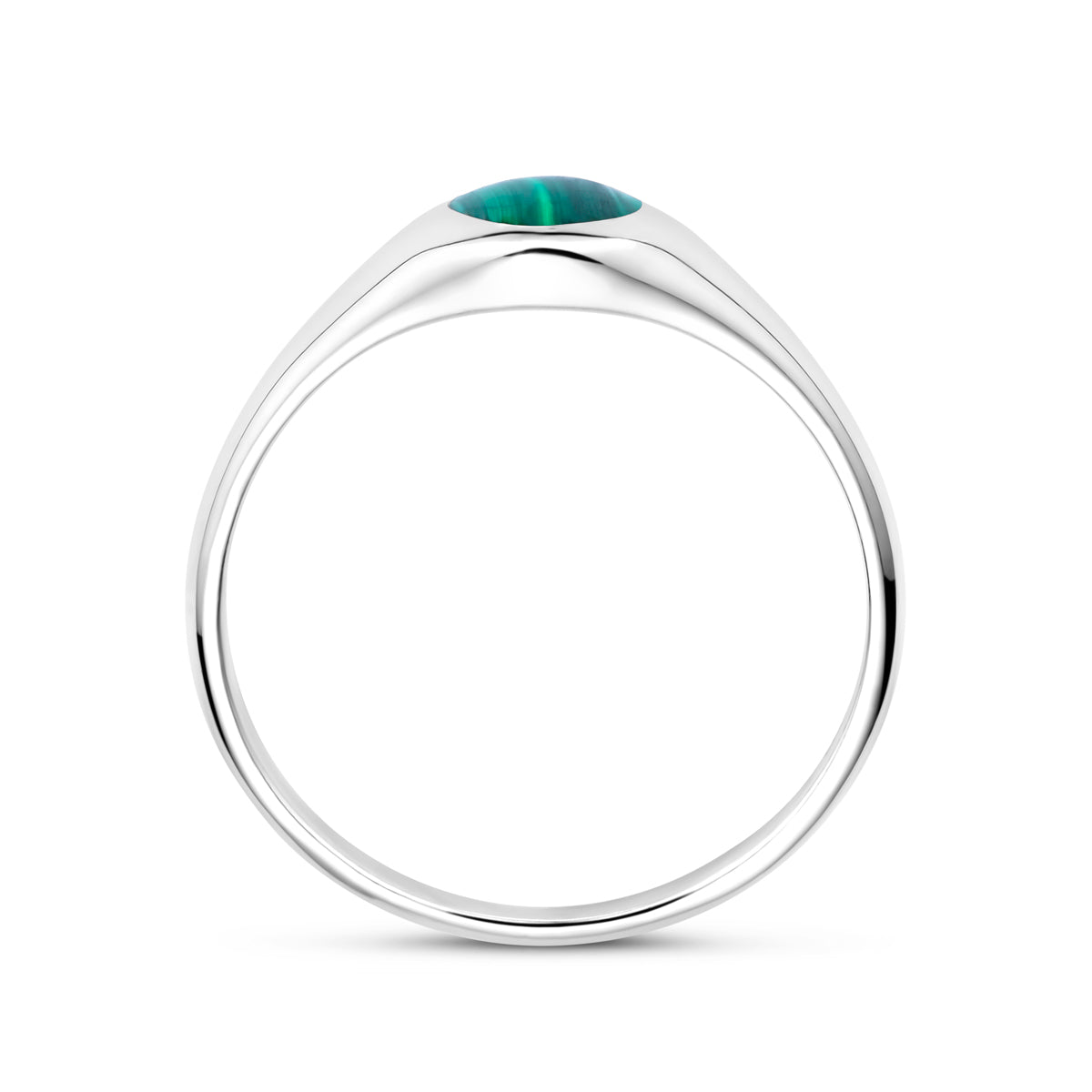 vDam Ring Malachiet Zilver Gerhodineerd 1338854 Maat 18