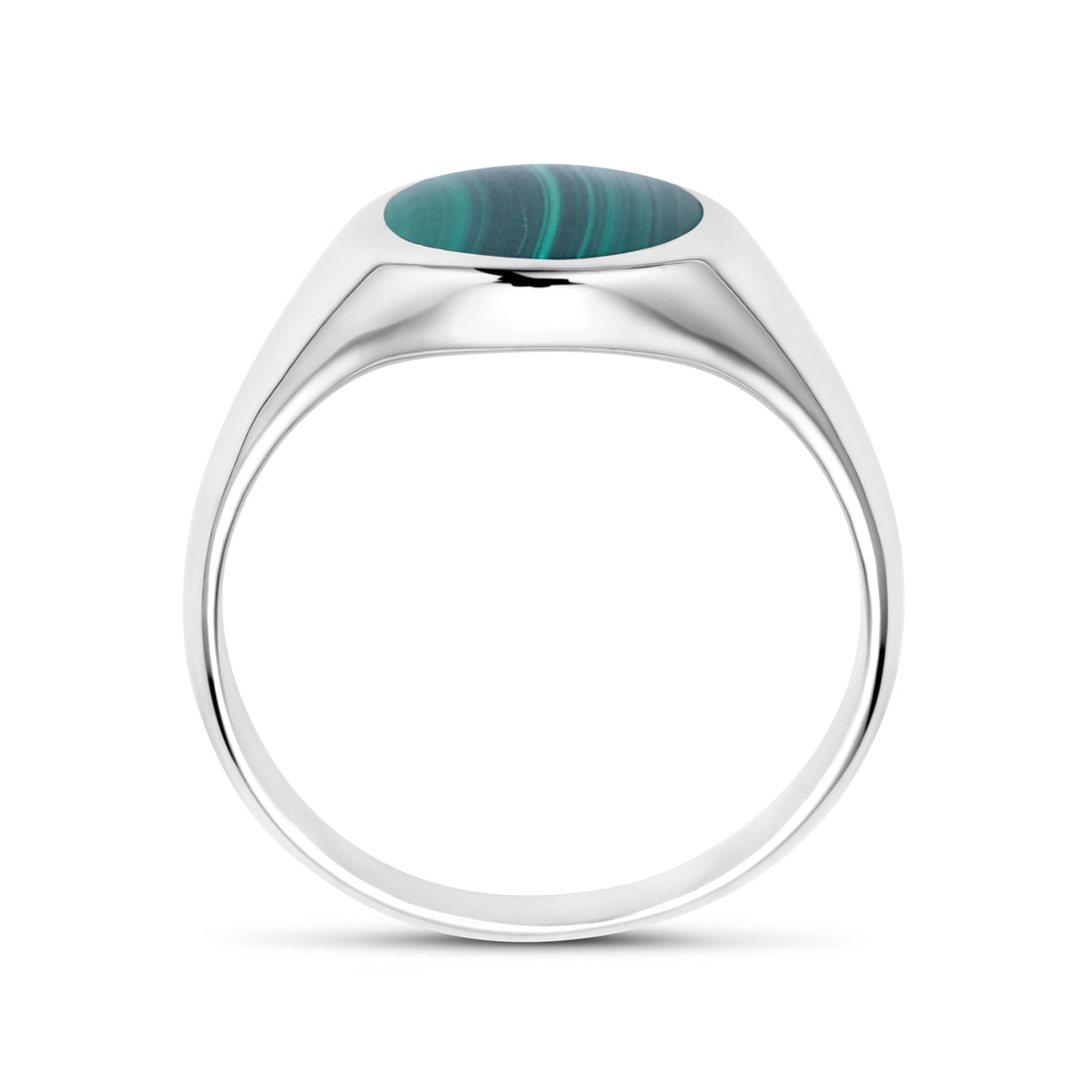 vDam Ring Malachiet Zilver Gerhodineerd 1338886 Maat 16