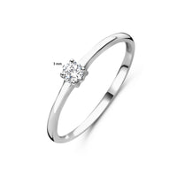 vDam Ring Met Geboortesteen Cz April Zilver Gerhodineerd 1337060 Maat 16