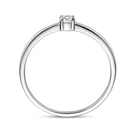 vDam Ring Met Geboortesteen Cz April Zilver Gerhodineerd 1337062 Maat 17