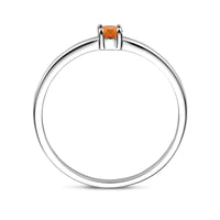 vDam Ring Met Geboortesteen November Citrien Zilver Gerhodineerd 1337092 Maat 17½