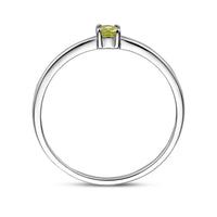 vDam Ring Met Geboortesteen Peridot Augustus Zilver Gerhodineerd 1337109 Maat 16½