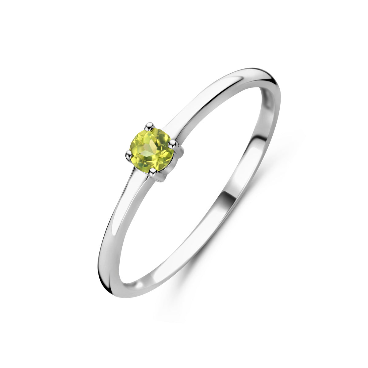 vDam Ring Met Geboortesteen Peridot Augustus Zilver Gerhodineerd 1337113
