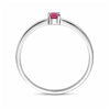 vDam Ring Met Geboortesteen Robijn Juli Zilver Gerhodineerd 1337049 Maat 18