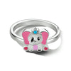 vDam Ring Olifant Blauw Zirkonia Zilver Gerhodineerd 1334494