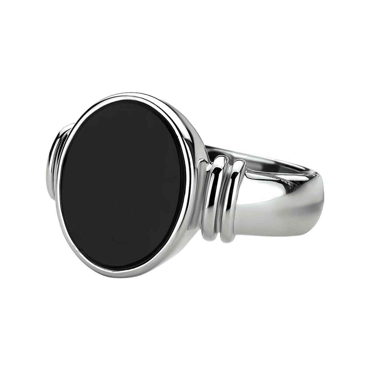 vDam Ring Onyx Zilver Gerhodineerd 1328716 Maat 20¼