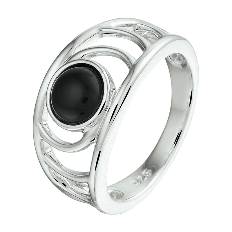 vDam Ring Onyx Zilver Gerhodineerd 1332525