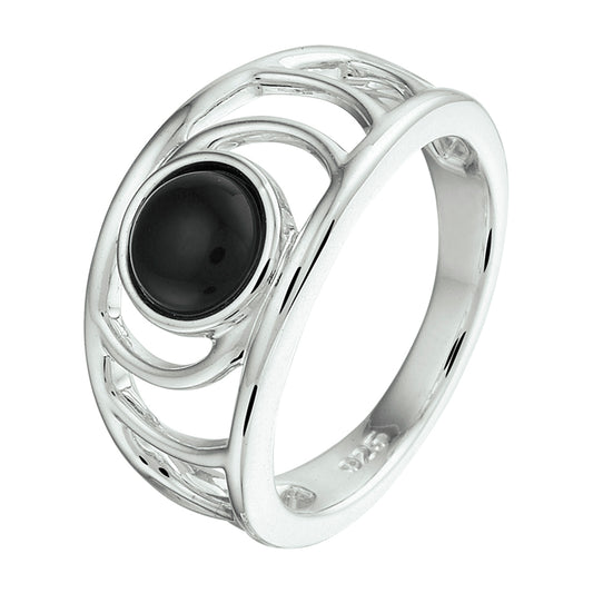 vDam Ring Onyx Zilver Gerhodineerd 1332525