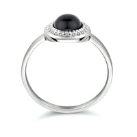 vDam Ring Onyx Zilver Gerhodineerd 1334011 Maat 17¾