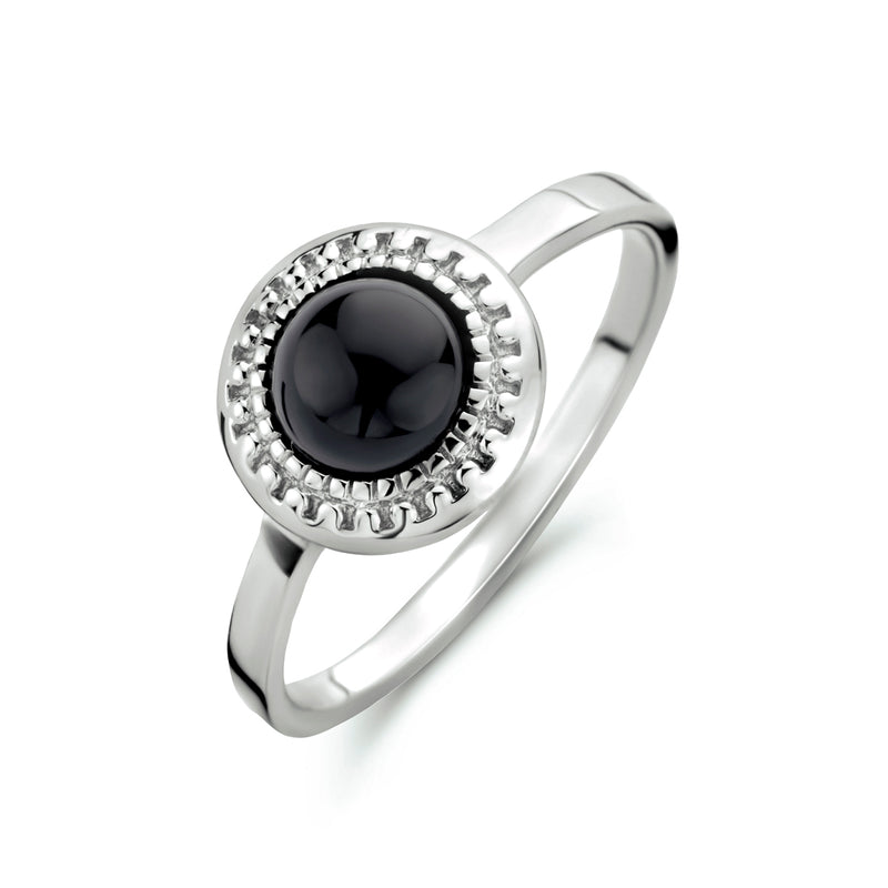 vDam Ring Onyx Zilver Gerhodineerd 1334012