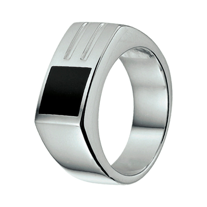 vDam Ring Onyx Zilver Gerhodineerd 1337941
