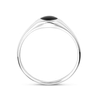 vDam Ring Onyx Zilver Gerhodineerd 1338843 Maat 18½