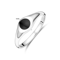 vDam Ring Onyx Zilver Gerhodineerd 1338843 Maat 18½
