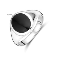 vDam Ring Onyx Zilver Gerhodineerd 1338879 Maat 18½