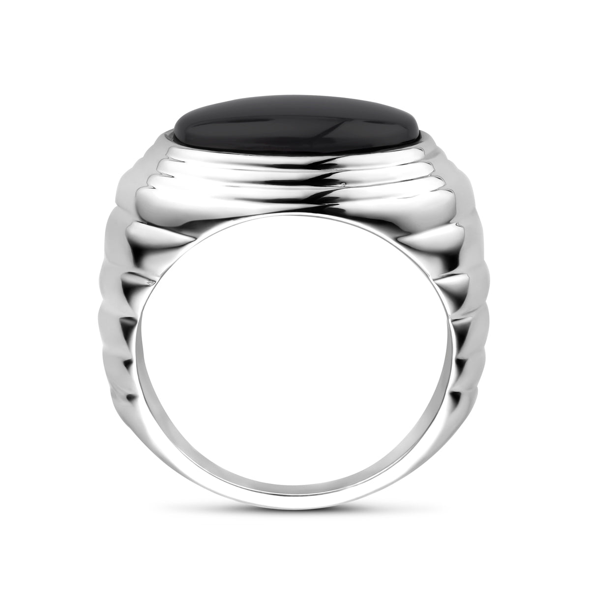 vDam Ring Onyx Zilver Gerhodineerd 1339674 Maat 16½