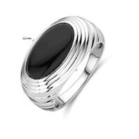 vDam Ring Onyx Zilver Gerhodineerd 1339676 Maat 17¾