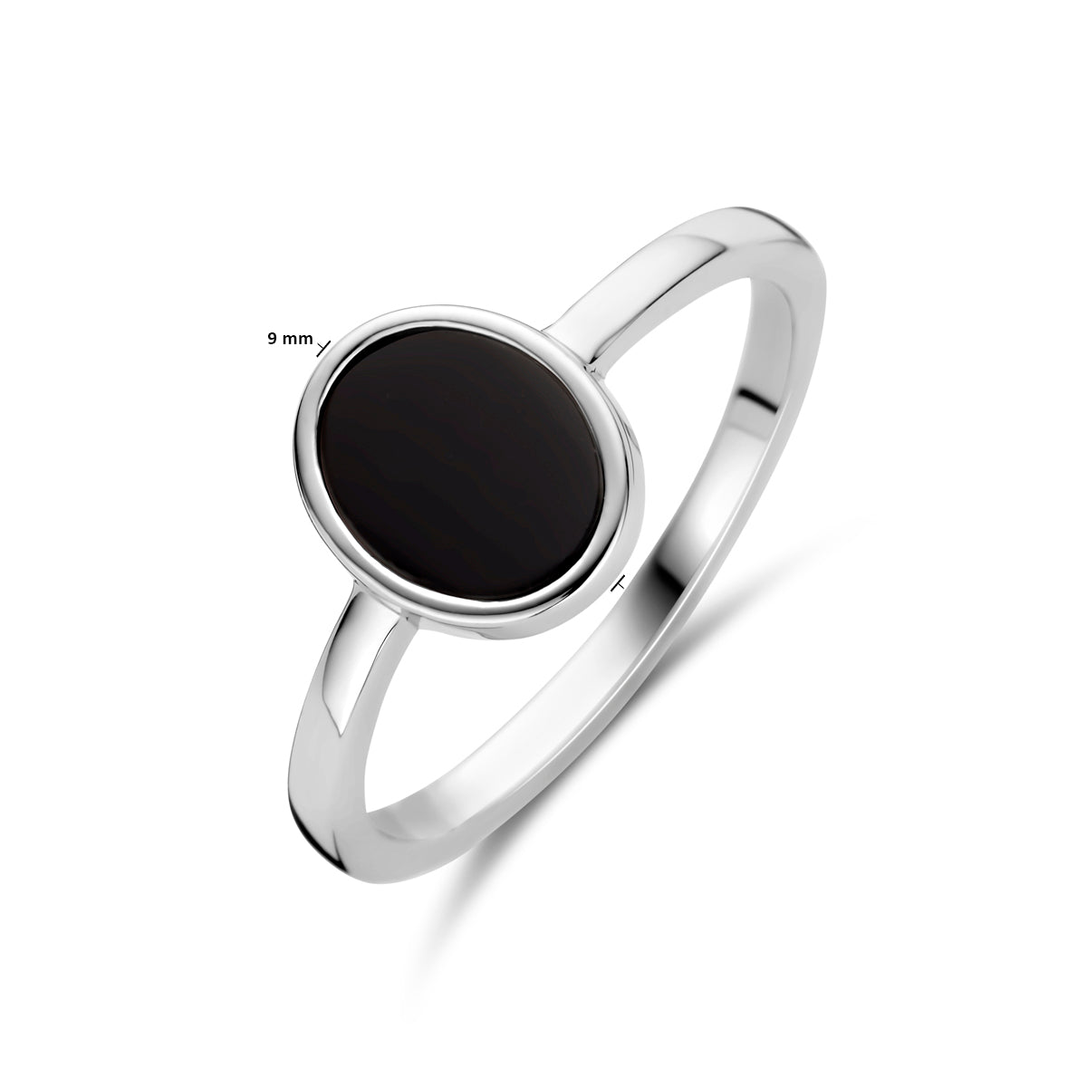 vDam Ring Onyx Zilver Gerhodineerd 1340335 Maat 16½