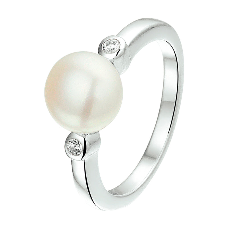 vDam Ring Parel En Zirkonia Zilver Gerhodineerd 1326140