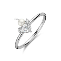 vDam Ring Parel En Zirkonia Zilver Gerhodineerd 1335524 Maat 18½