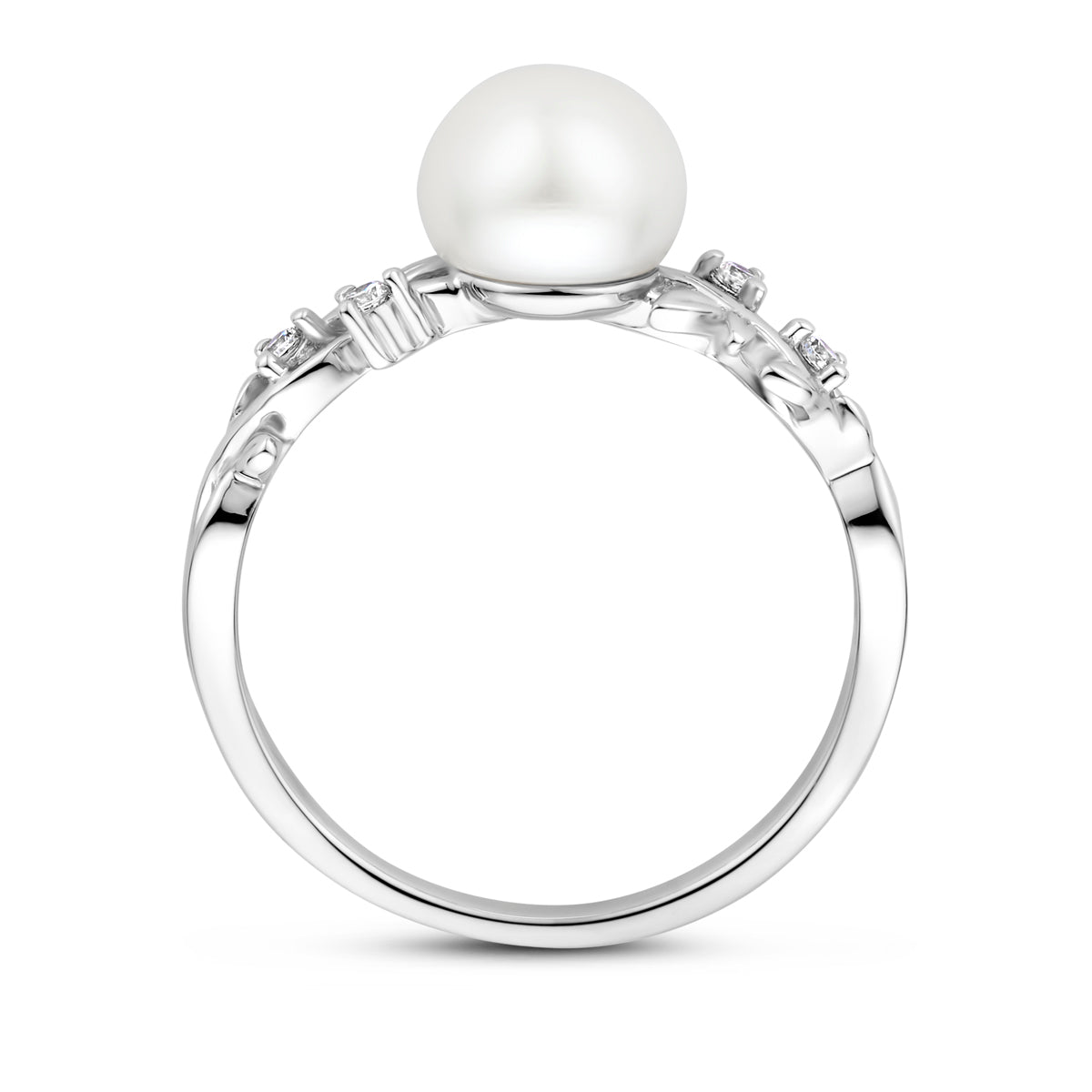 vDam Ring Parel En Zirkonia Zilver Gerhodineerd 1339779 Maat 18½