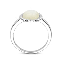 vDam Ring Parelmoer Zilver Gerhodineerd 1337734 Maat 17¾