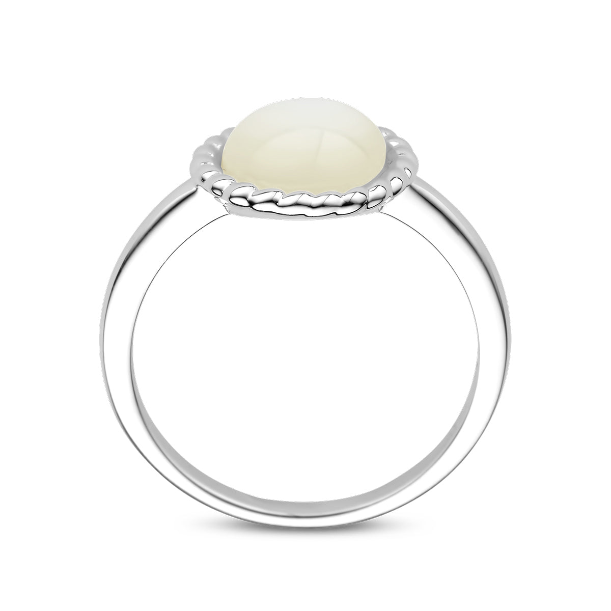 vDam Ring Parelmoer Zilver Gerhodineerd 1337734 Maat 17¾