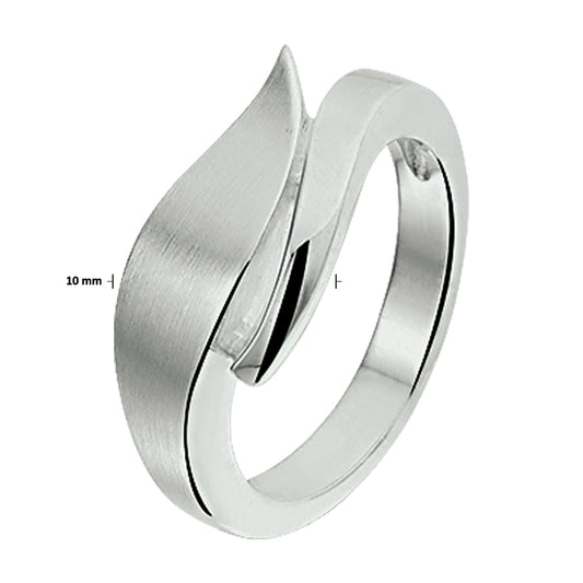 vDam Ring Poli/mat Zilver Gerhodineerd 1326878 Maat 19