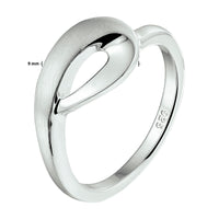 vDam Ring Poli/mat Zilver Gerhodineerd 1328377 Maat 17¾