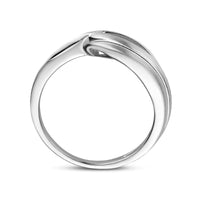 vDam Ring Poli/mat Zilver Gerhodineerd 1335324 Maat 17¾