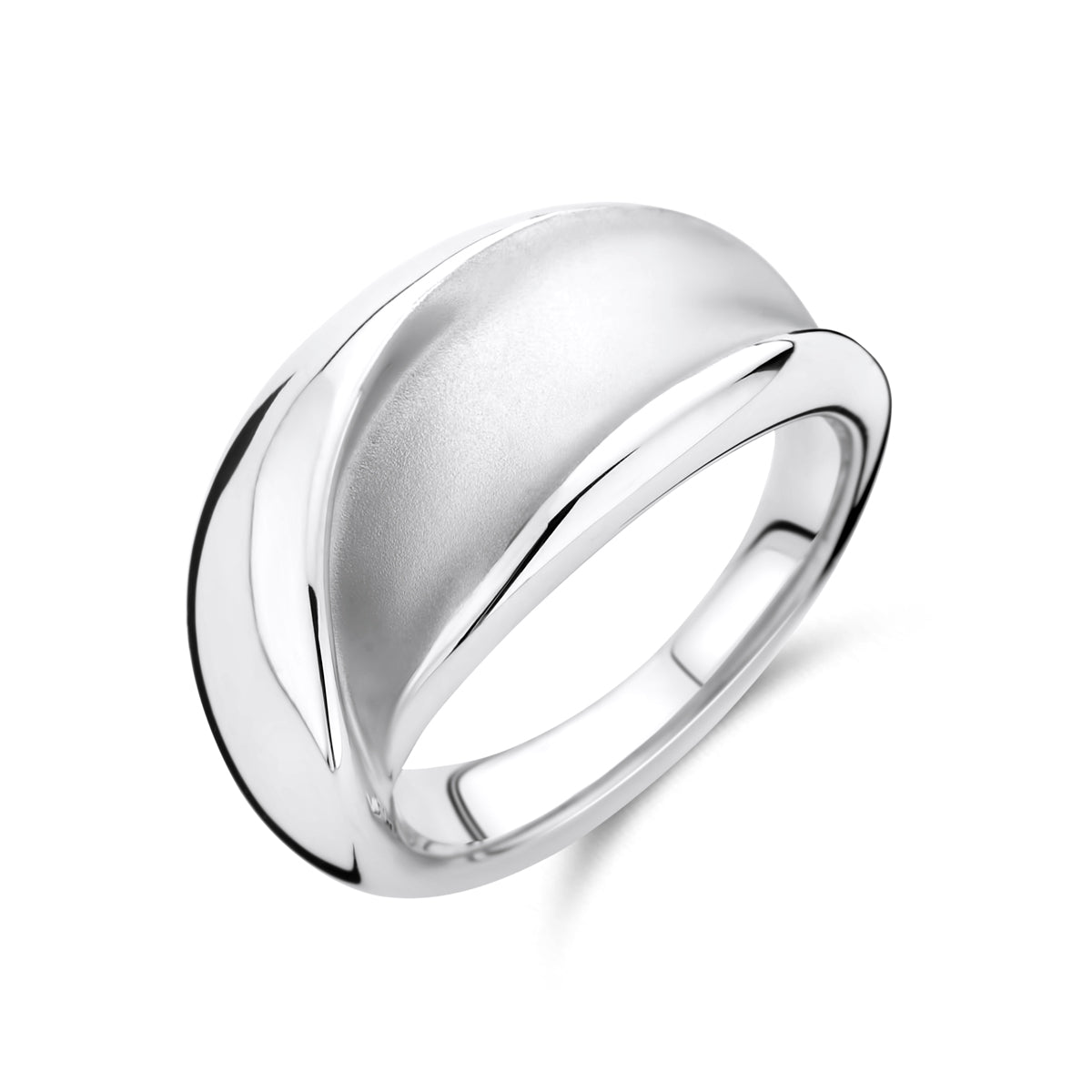 vDam Ring Poli/mat Zilver Gerhodineerd 1340834