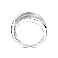 vDam Ring Poli/mat Zilver Gerhodineerd 1340837 Maat 18½