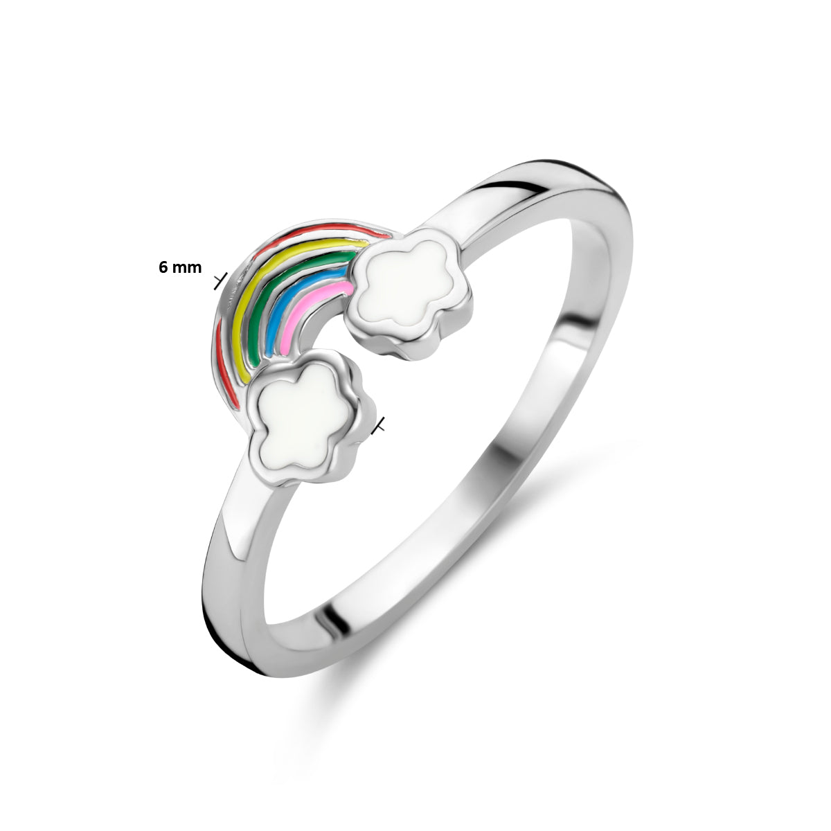 vDam Ring Regenboog Zilver Gerhodineerd 1336212 Maat 14½
