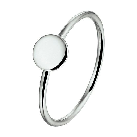 vDam Ring Rondje Zilver Gerhodineerd 1331358