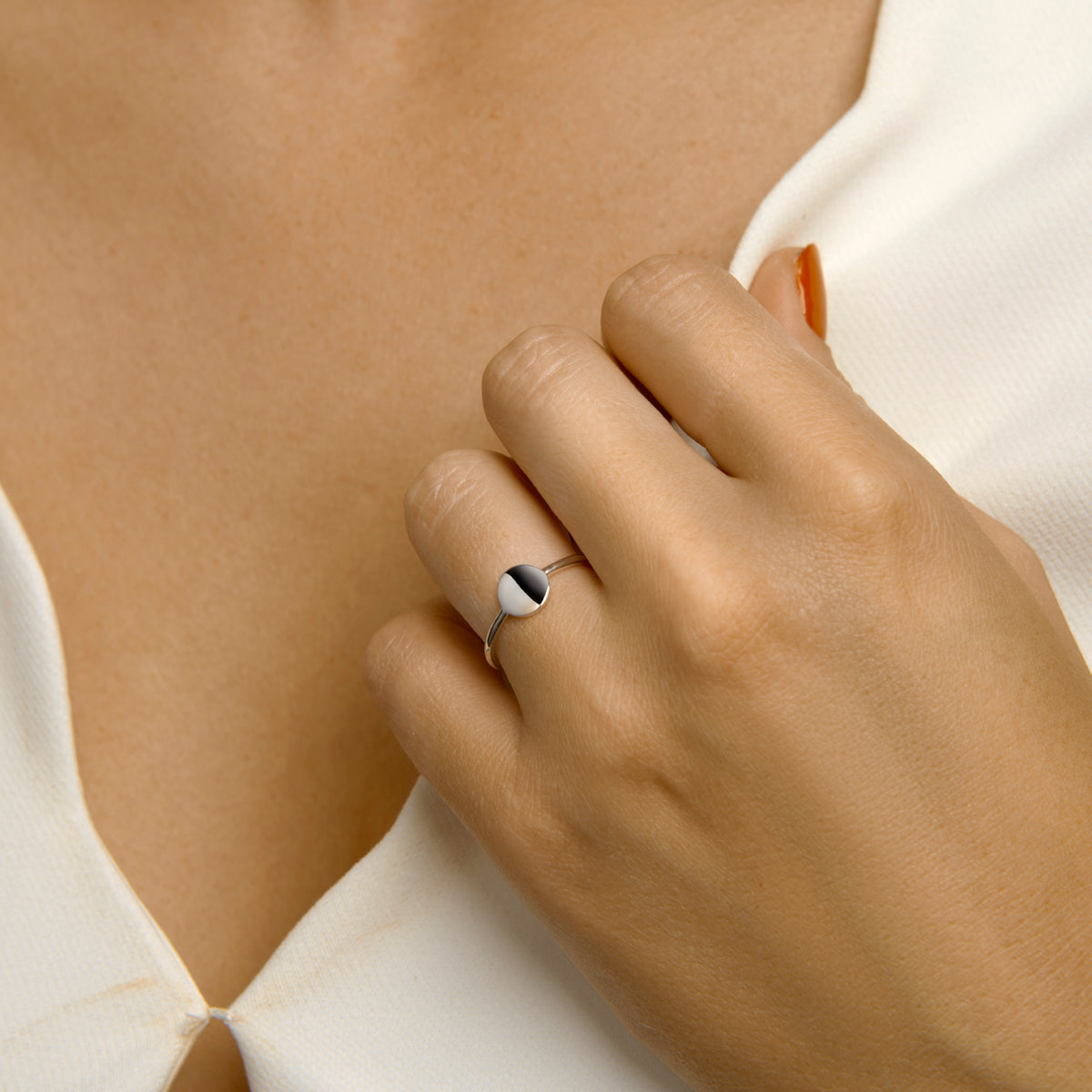 vDam Ring Rondje Zilver Gerhodineerd 1333390 Maat 16