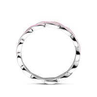 vDam Ring Roze Emaille Zilver Gerhodineerd 1338691 Maat 18½