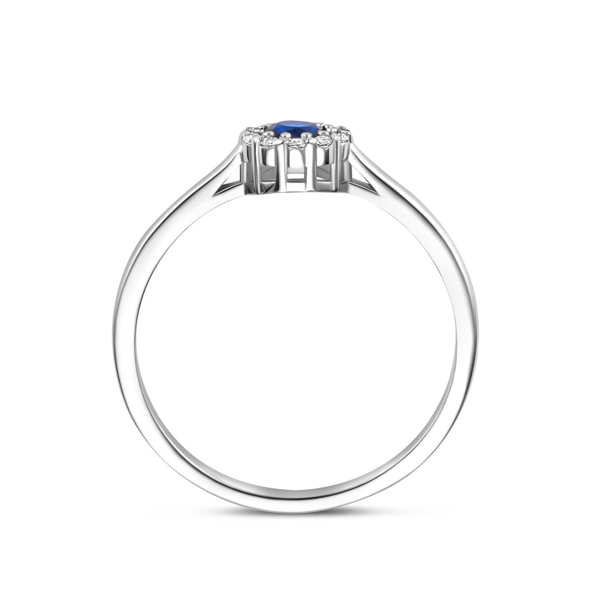 vDam Ring Saffier Zirkonia Zilver Gerhodineerd 1341432 Maat 17¾