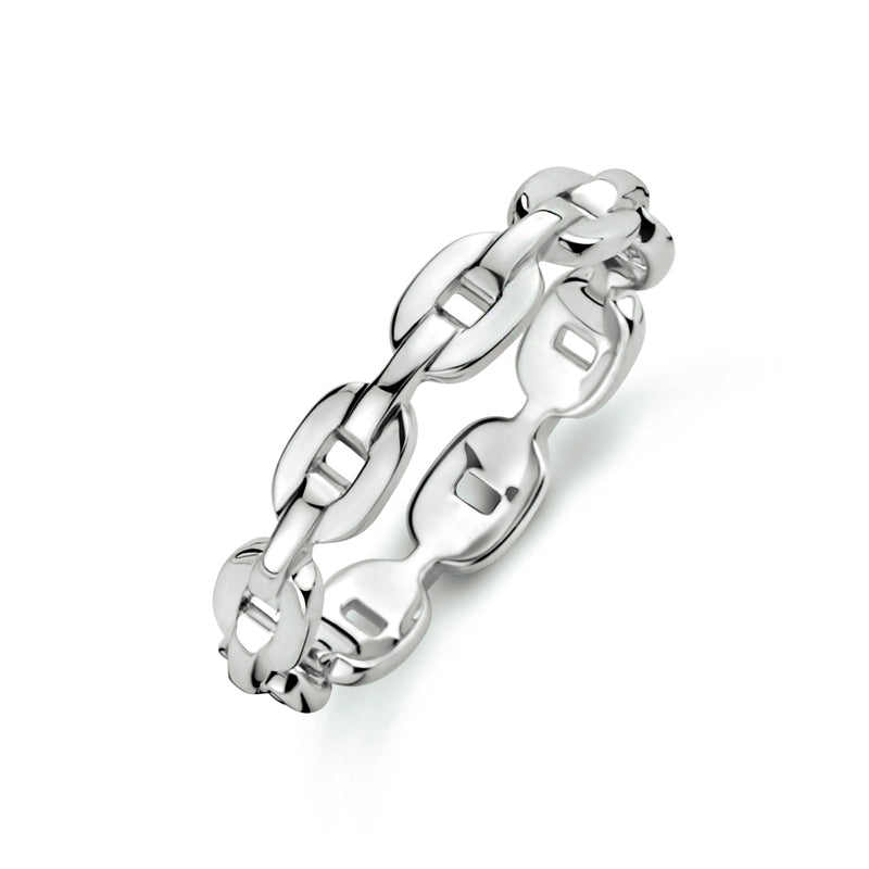 vDam Ring Schakel Zilver Gerhodineerd 1333681