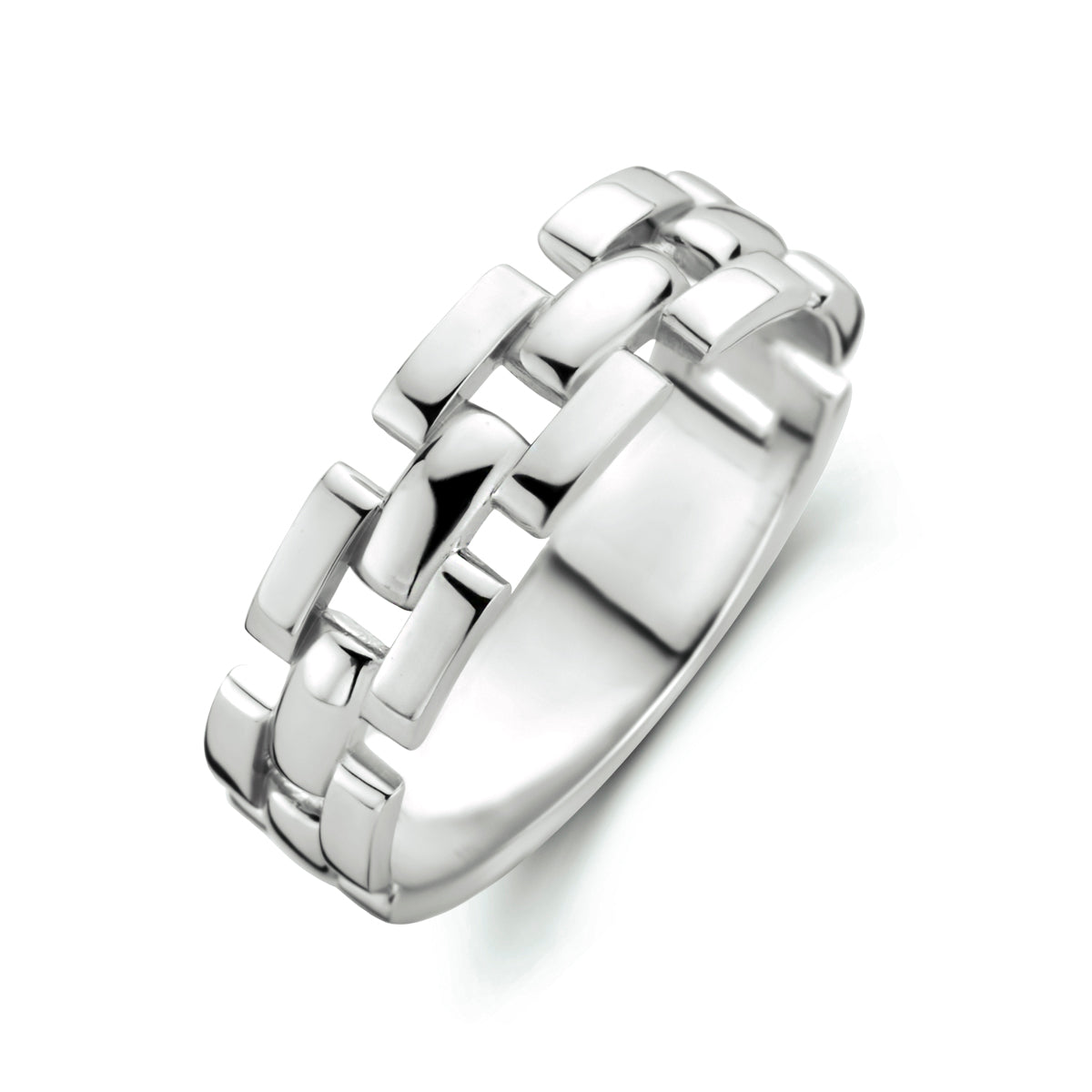 vDam Ring Schakel Zilver Gerhodineerd 1340124