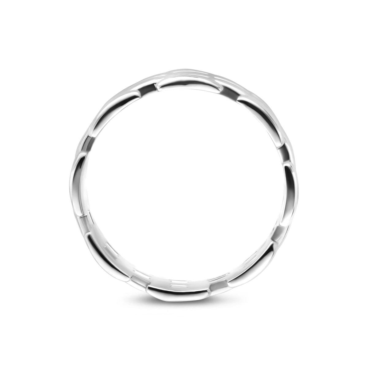 vDam Ring Schakel Zilver Gerhodineerd 1341094 Maat 16½