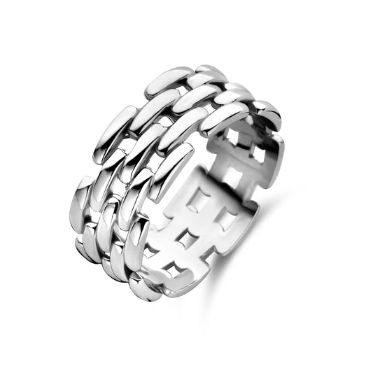 vDam Ring Schakel Zilver Gerhodineerd 1341098