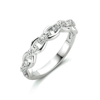 vDam Ring Schakel Zirkonia Zilver Gerhodineerd 1334132