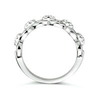 vDam Ring Schakel Zirkonia Zilver Gerhodineerd 1334132 Maat 18½