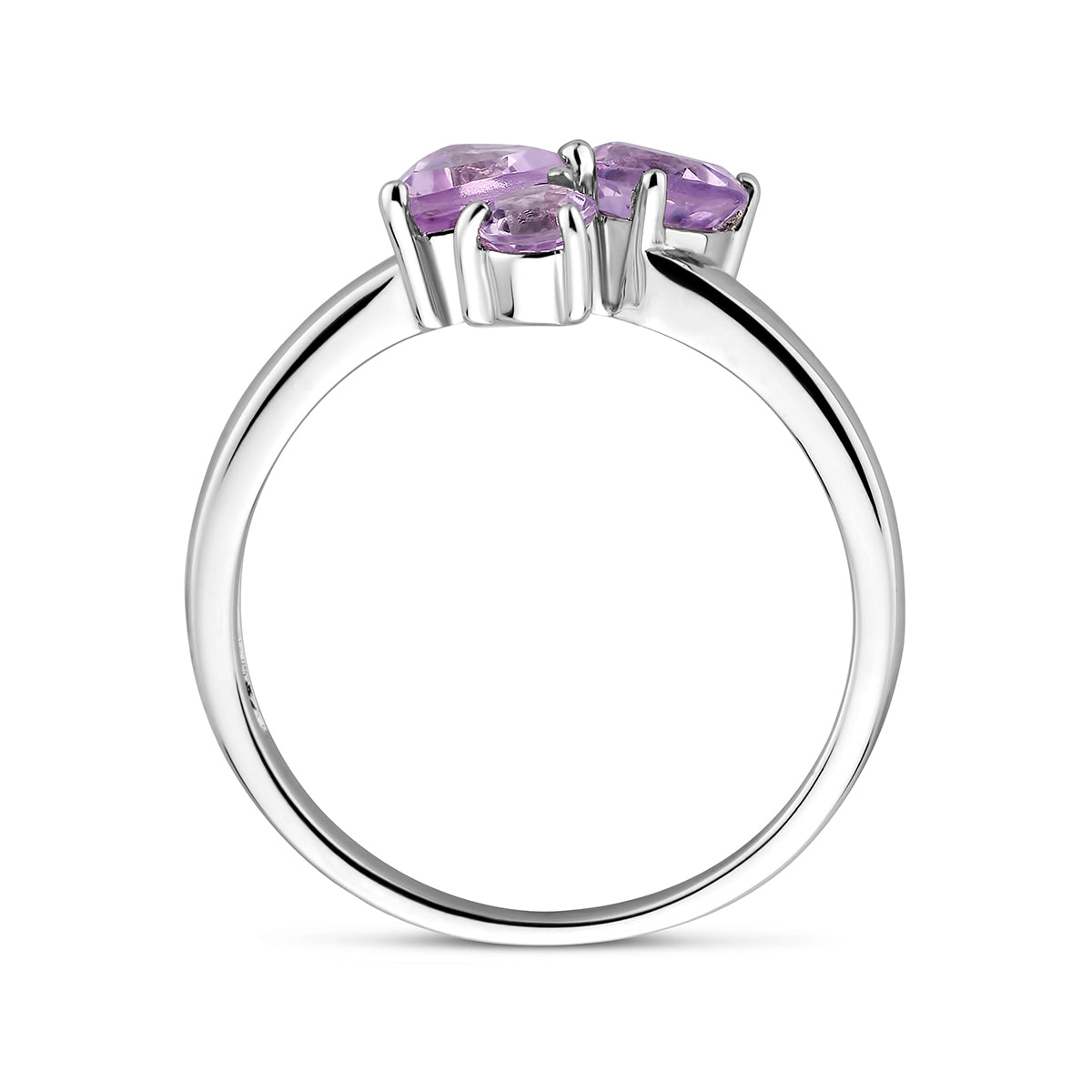 vDam Ring Trilogie Amethist Zilver Gerhodineerd 1337890 Maat 17¼