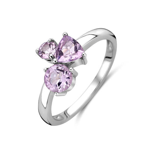 vDam Ring Trilogie Amethist Zilver Gerhodineerd 1337892