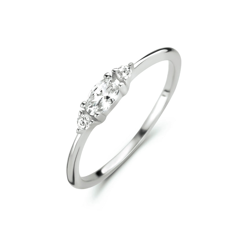 vDam Ring Trilogie Zirkonia Zilver Gerhodineerd 1334786