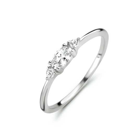 vDam Ring Trilogie Zirkonia Zilver Gerhodineerd 1334786