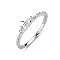 vDam Ring Trilogie Zirkonia Zilver Gerhodineerd 1335013 Maat 18½